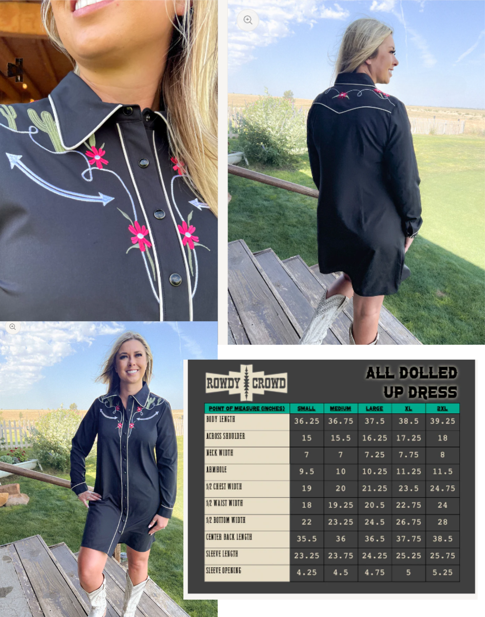 All Dolled Up Pearl Snap Dress