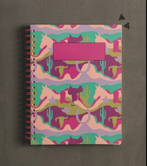 Neon Moon hard back western notebook
