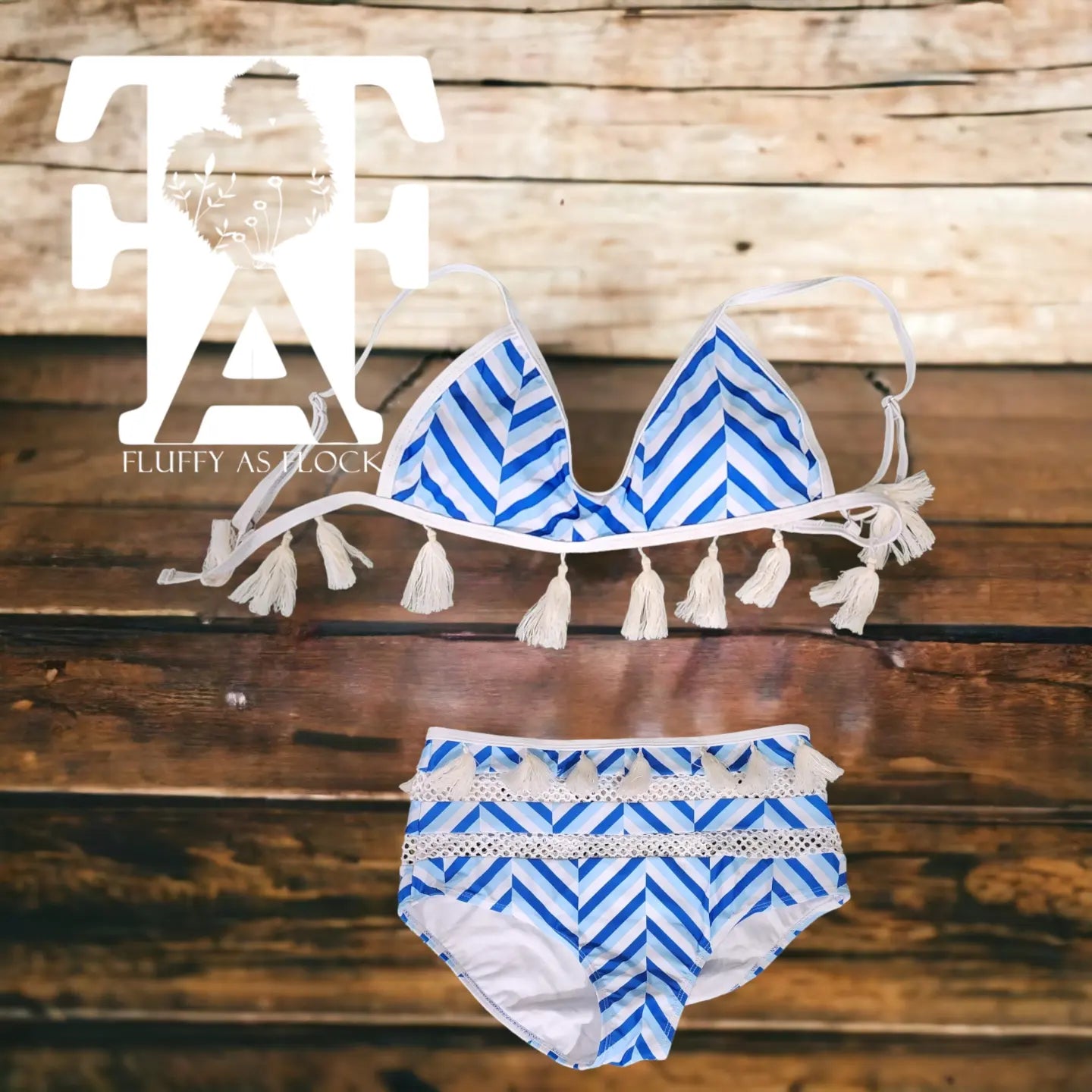 Chevron fringe bikini