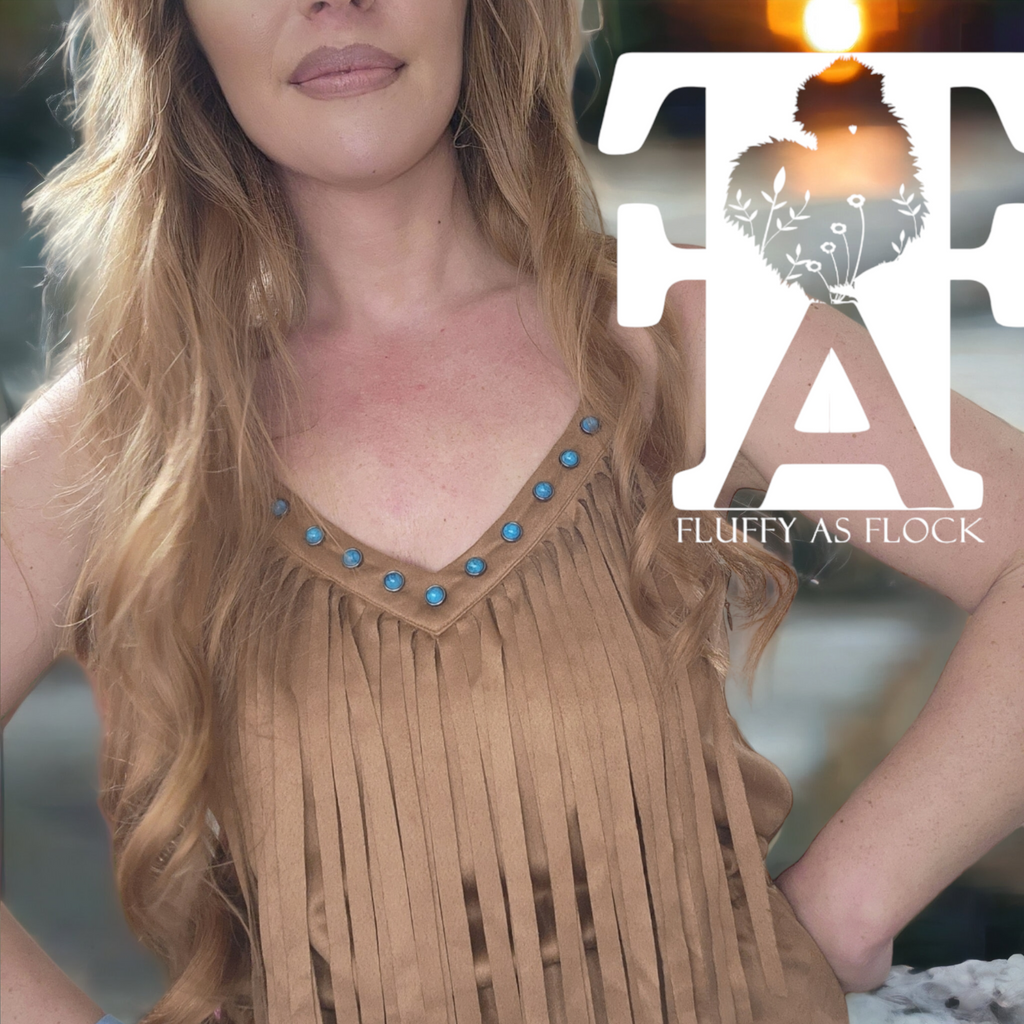 ☆ Let's Get Rowdy !☆ Women's Brown Suede Fringe Western Romper ☆