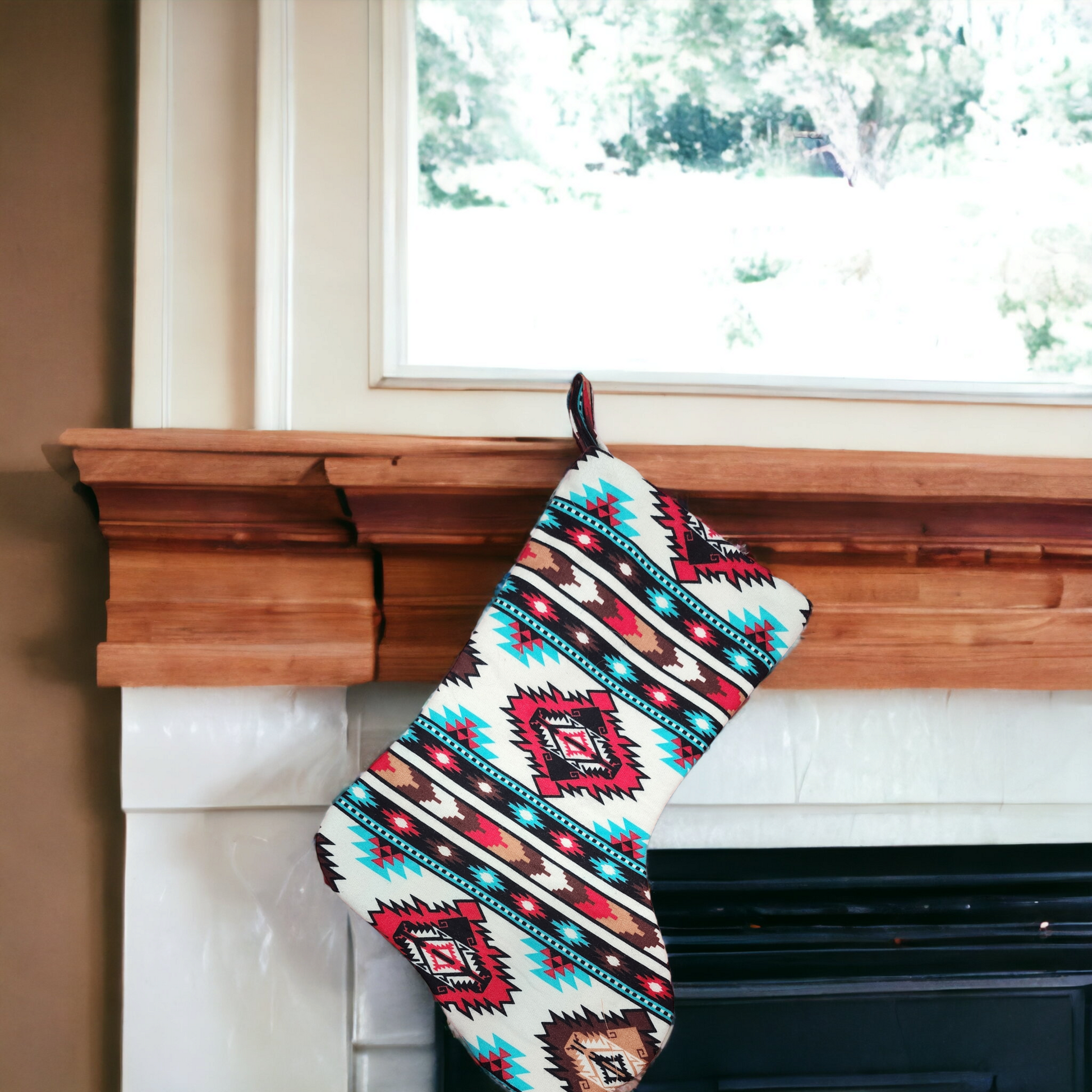 Artisan Made Aztec Western Holiday Stocking