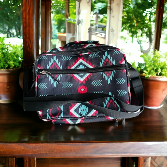 Aztec & Turquoise insulated lunch bag