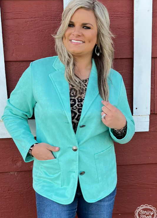 Denali River Blazer in turquoise