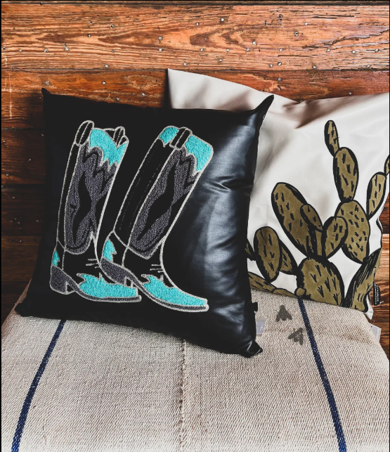 SHOWCASE Steppin' BOOT Pillow (Faux Leather)
