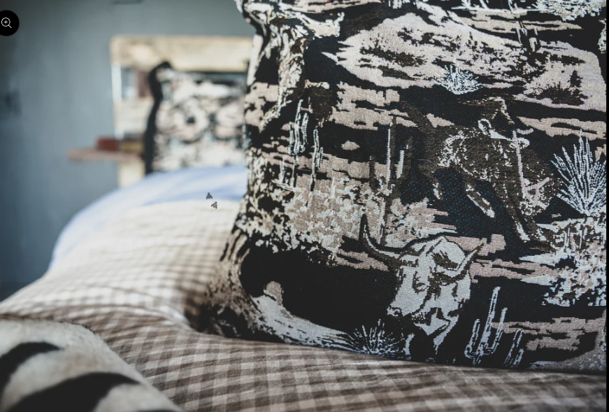 Fancy Western Longhorn throw Pillow