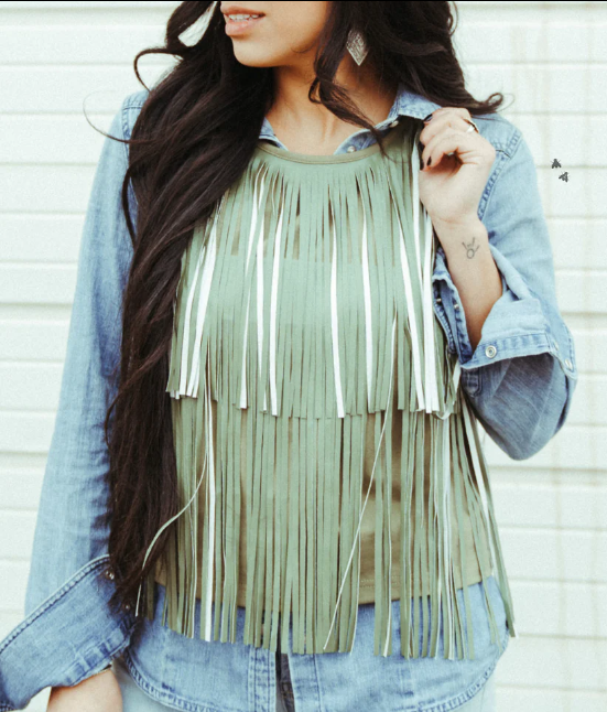 Fringe Agave Crop Tank