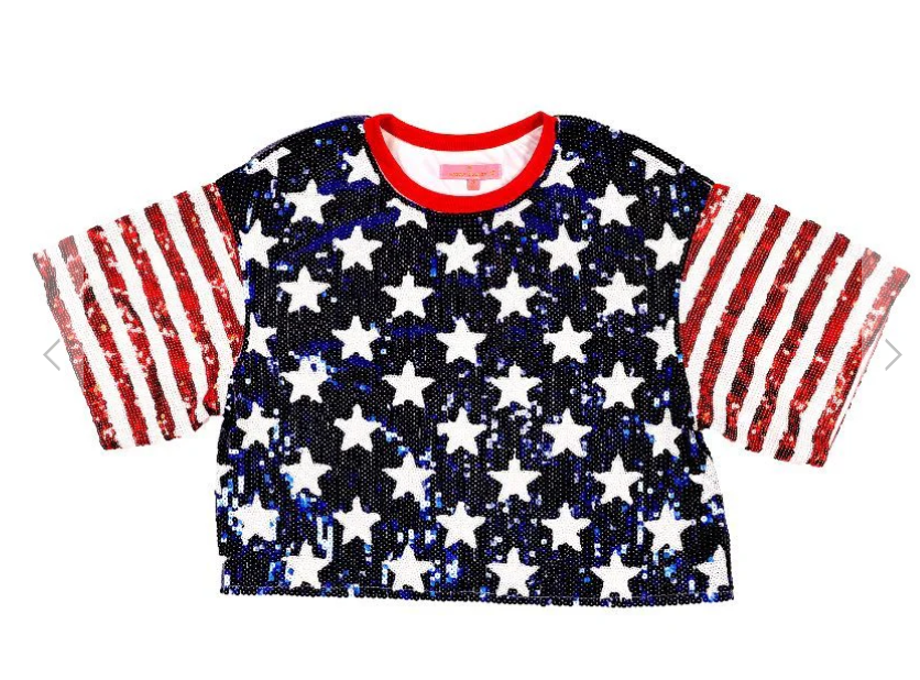 'Merica SEQUIN Top