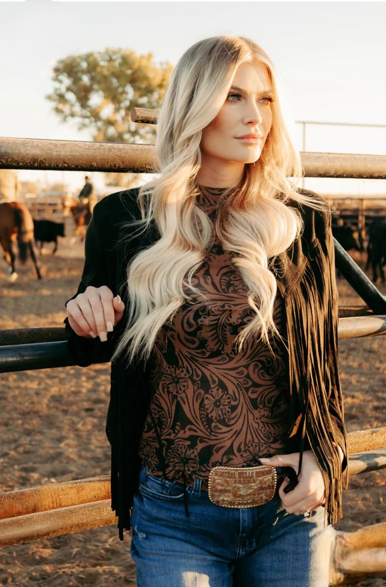 Women's Rhinestone & Fringe western jacket