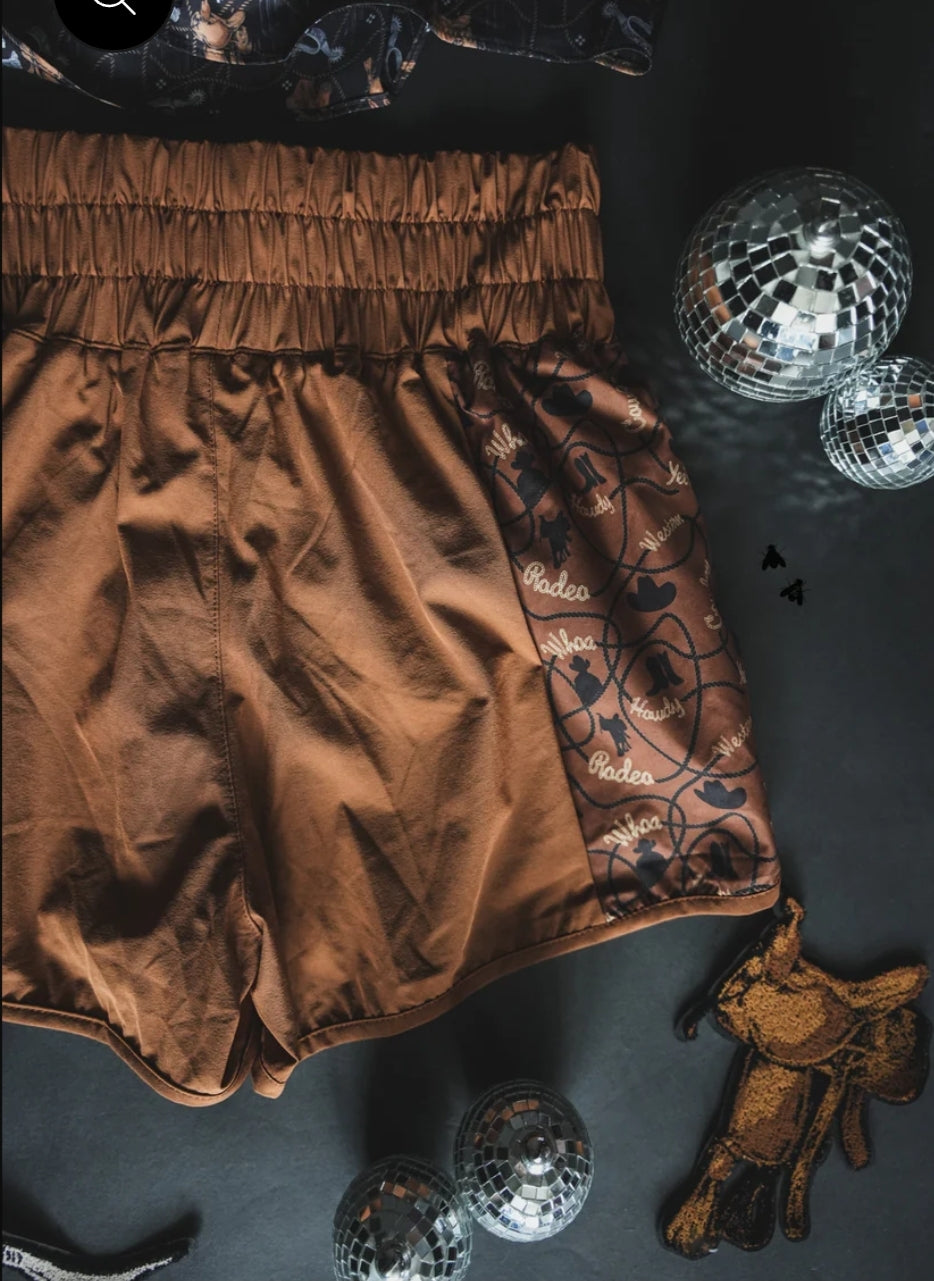 Rust Rodeo running shorts