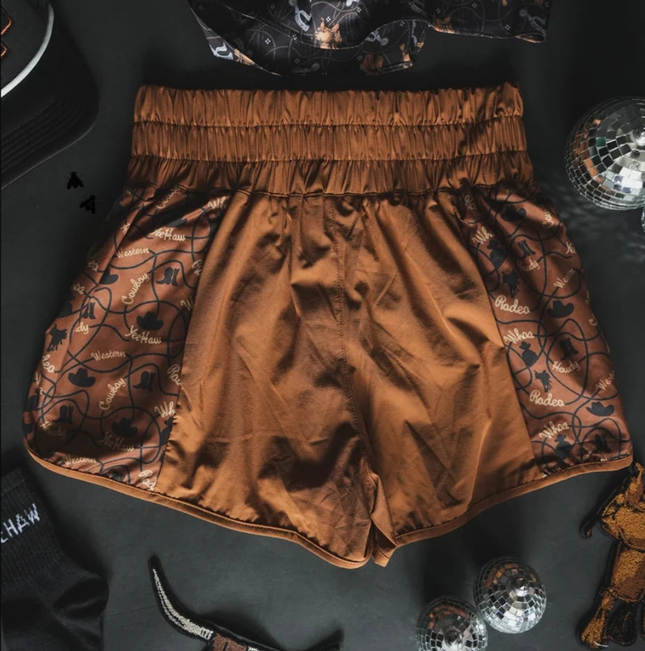 Rust Rodeo running shorts