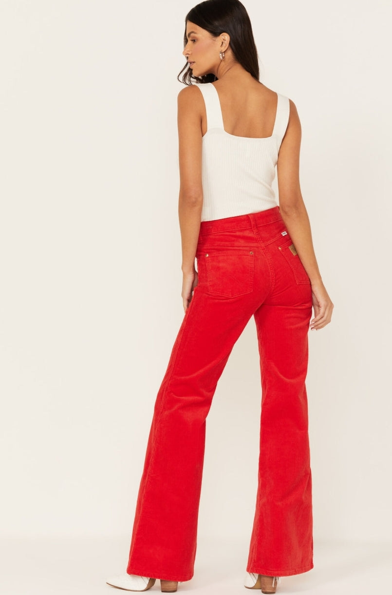 Wrangler Wanderer High Rise Flare Corduroy Pants size 27