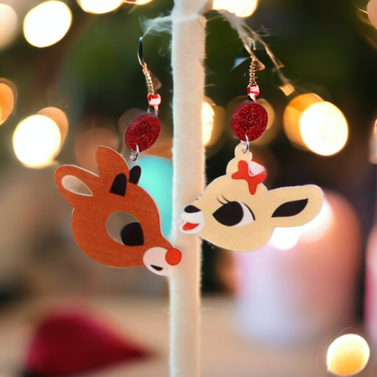 Rudolph the Reindeer Holiday Earrings