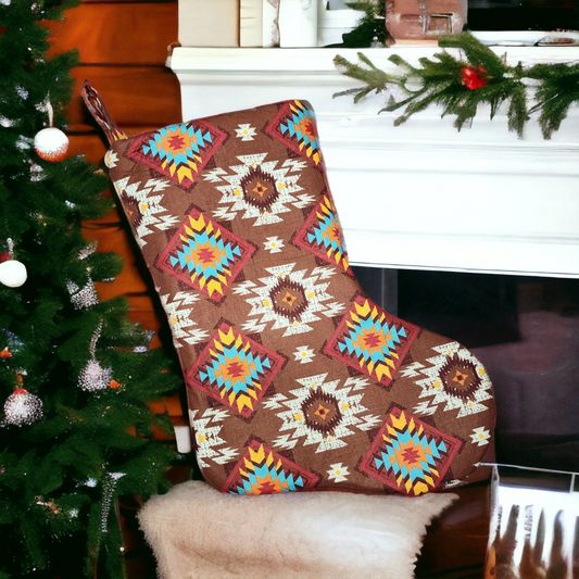 Artisan Made Western Aztec Holiday stocking