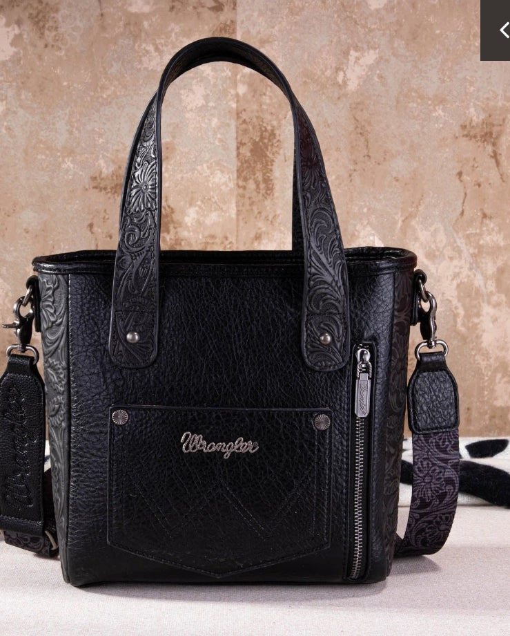 Hair on Hide Concealed Carry Wrangler bag with turquoise accents