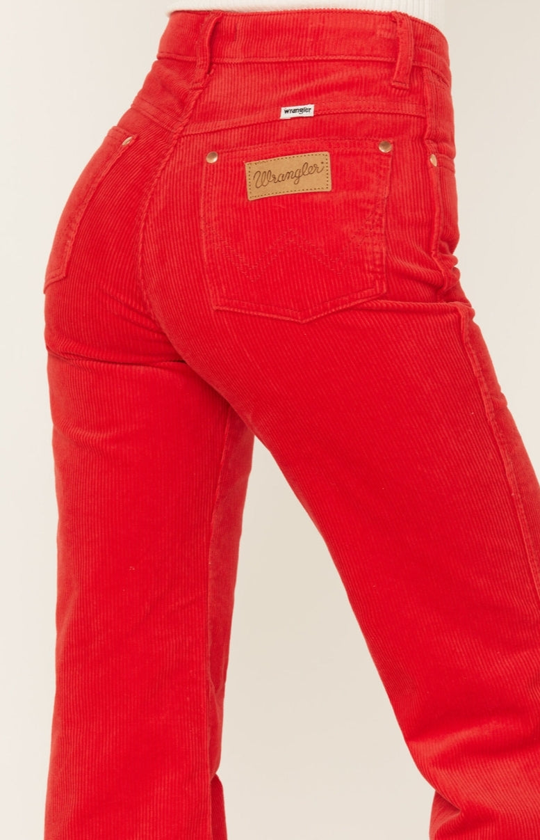 Wrangler Wanderer High Rise Flare Corduroy Pants size 27