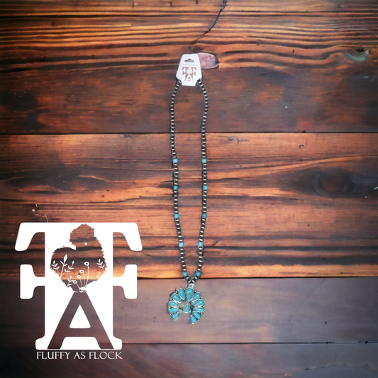 Navajo Pearl & Turquoise Necklace